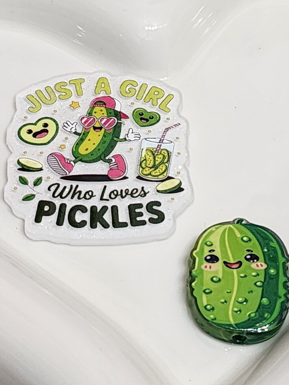 Pickles Flatback Focal Bead Badge Crafts Keychain Flats Magnet Planar Jewelry